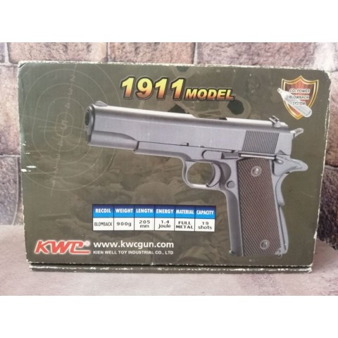 Пістолет пневматичний KWC Colt 1911 Blowback бу