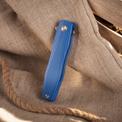 Ніж складаний туристичний Ruike P188-E, (9.1 см) D2 / G10 синій