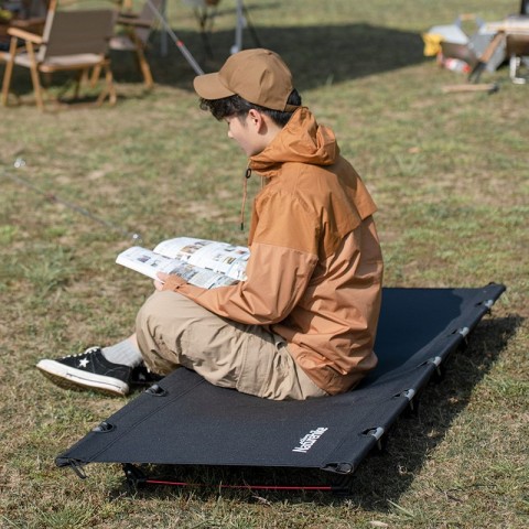 Ліжко складане Naturehike XJC05 NH20JJ001, Поліестер Oxford / алюміній, бежевий