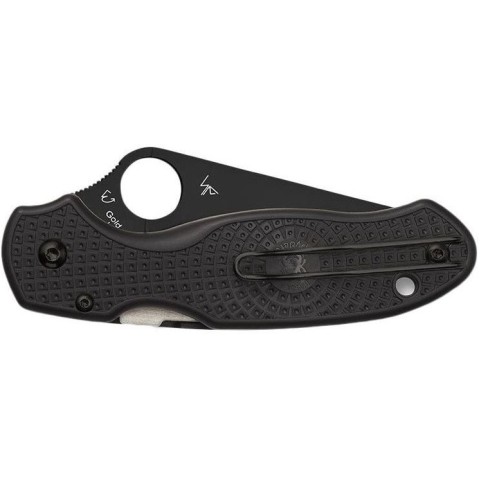 Ніж складний Spyderco Para 3 Black Blade FRN, серрейтор (С 223SBBK)