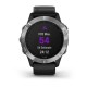 Смарт-годинник Garmin fenix 6 сріблястий з чорним ремінцем