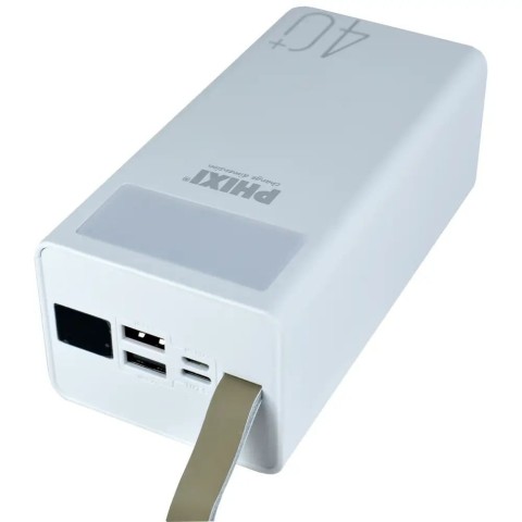Power Bank PHIXI P40 40000mAh для заряджання телефону, планшета та електроніки