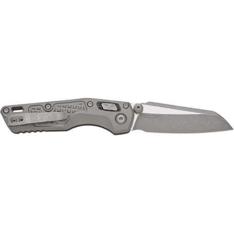Нож Microtech MSI Mini, Ram-Lok Apocalyptic Standard Frag Aluminium natural clear