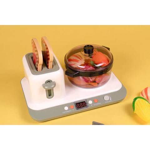 Игровой набор OTAMANKO ТЕХНОХАТКА: Вкусный завтрак (Индукционная плита и тостер)