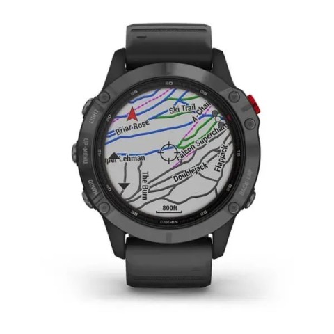 Смарт-часы Garmin fenix 6 Pro Solar Edition серые с черным ремешком