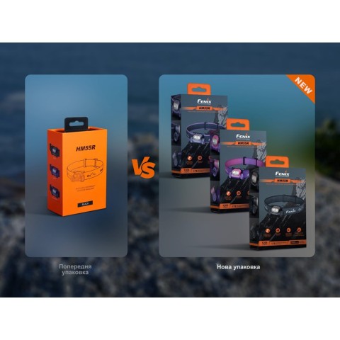 Ліхтар налобний Fenix HM55R, фіолетовий