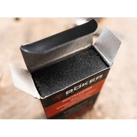 Фирменная очищающая губка-ластик от ржавчины Boker