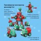Машинка-конструктор OTAMANKO Трансформер Динозавр 5 в 1 Бірюзовий/червоний