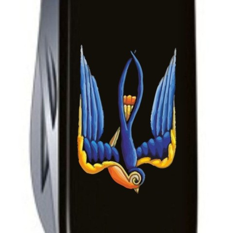 Ніж Victorinox Spartan Ukraine 91мм,12функ,чорн ,Ластівка