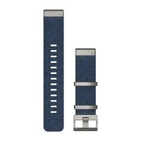 Ремінці для годинника Garmin QuickFit 22 нейлонові жаккардового плетіння, індиго