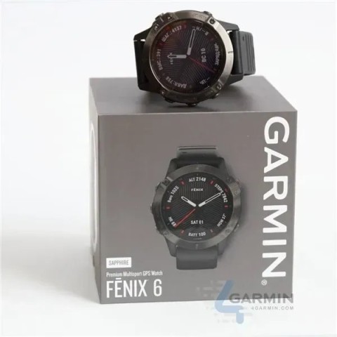 Смарт-годинник Garmin fenix 6X Sapphire Edition сірий DLC з чорним ремінцем
