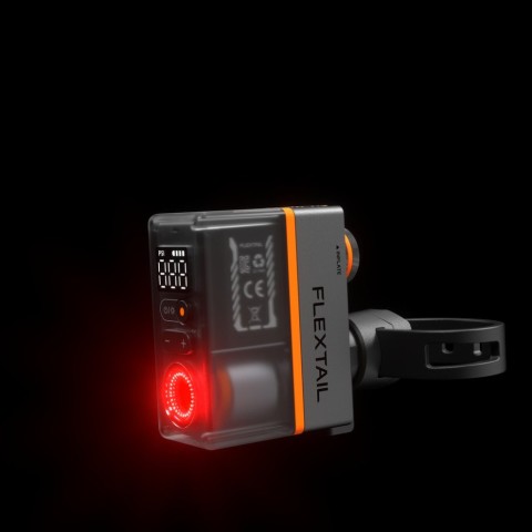 Велосипедний міні насос-задня фара Flextail Tiny Tire Pump ACS, чорний