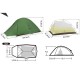 Намет надлегкий двомісний Naturehike Cloud Up Pro CNK2350WS020, темно-зелений