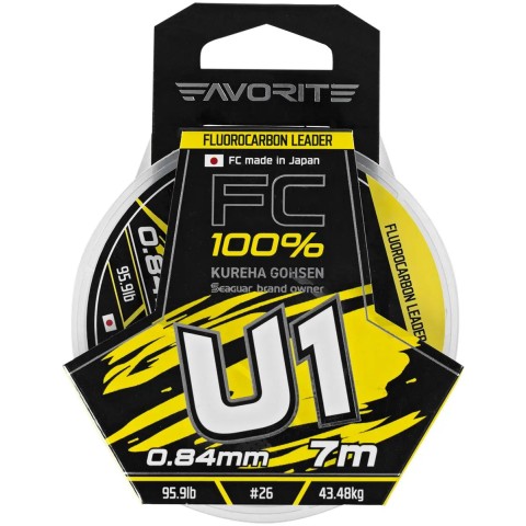 Флюорокарбон Favorite U1 FC 7m #26/0.84mm 95.9lb/43.48kg