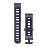 Быстросменные ремешки Garmin Forerunner Collection (22 мм) силиконовые, полупрозрачные императорско-фиолетовые/индиго со сланцевой фурнитурой
