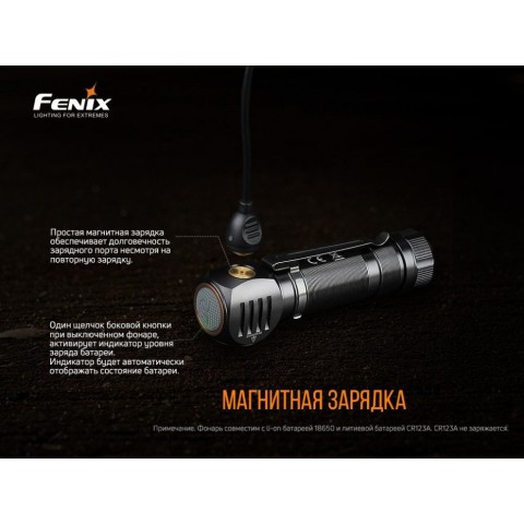 Ліхтар налобний Fenix HM61R + Складний ніж Ruike S22 Чорний