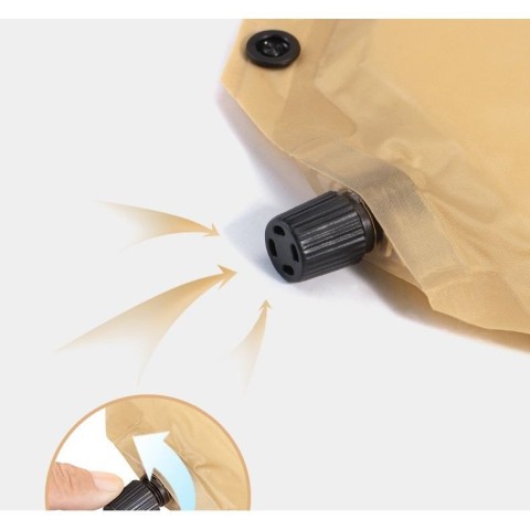 Матрац туристичний із подушкою, самонадувний двомісний Naturehike CNH22DZ013,196x132x3 см, жовтий