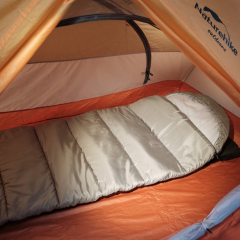 Спальник з капюшоном із звичайним мішком для зберігання Naturehike M400 CNK2350WS023, (1°C), лівий, зелений