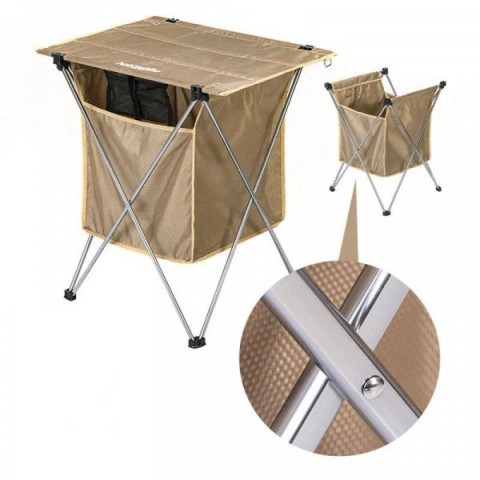 Cтіл розкладний Naturehike  NH20JJ020,1680D Oxford / алюміній, Розмір L, бежевий
