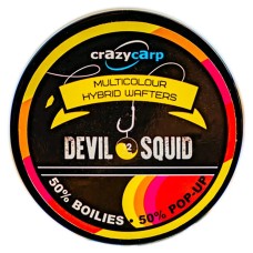 Бойлы Crazy Carp Multicolour Hybrid Wafters 12mm Devil Squid (55шт/уп)