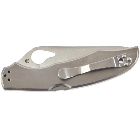 Нож Spyderco Byrd Cara Cara 2, 8Cr13MoV, Stainless Steel, полусеррейтор ц:gray