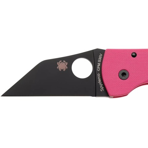 Нож Spyderco MicroJimbo Black Blade ц:pink