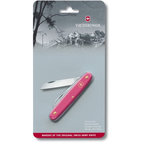 Ніж Victorinox садовий Floral 100мм,1функ,рож.мат (блістер)