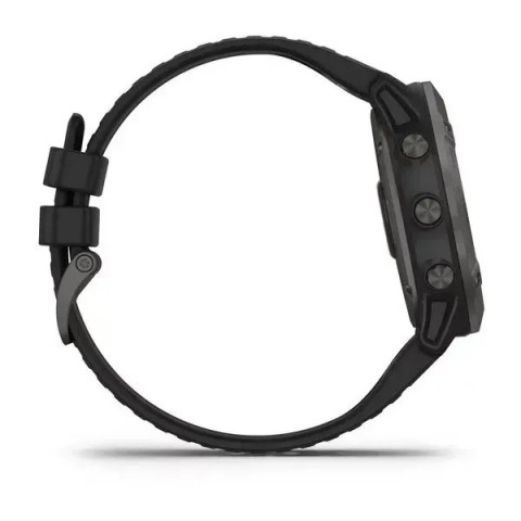 Смарт-часы Garmin fenix 6X Pro Solar титановые серые DLC с черным ремешком