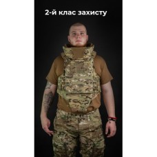 Бронежилет "Сармат" (S-L | 2 клас захисту | під бронеплити 25х30 см | Мультикам неоригінальний) ТМ Балістика