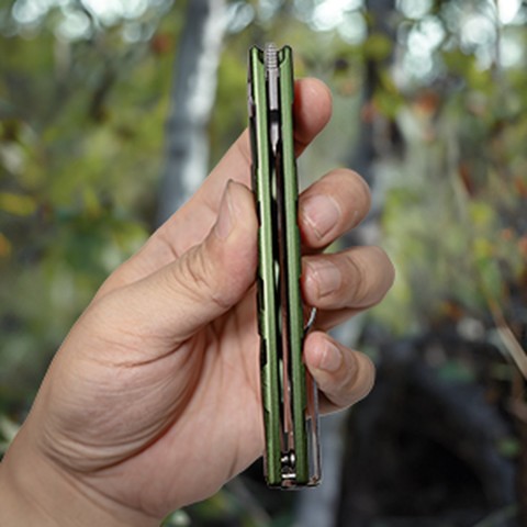 Ніж складаний туристичний Ruike P878-AG, (8.7 см) 14C28N / 6063Aluminum зелений