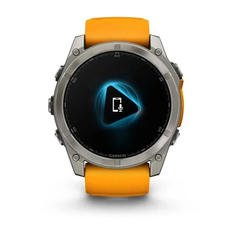 Смарт-годинник Garmin fenix 8 AMOLED (51 мм) Sapphire титан помаранчевий/графіт