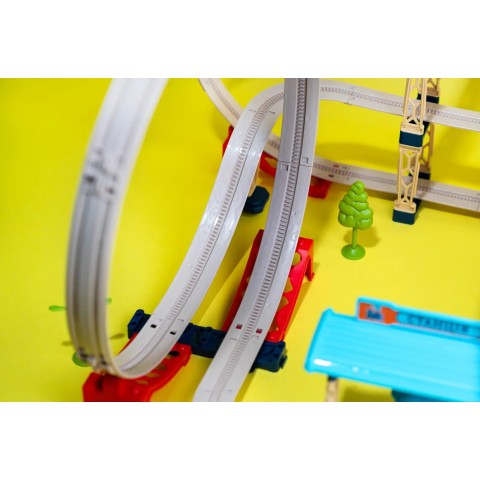 Ігровий набір OTAMANKO ХОРОБРИЙ ПАРОВОЗИК трюкова залізниця, 175 деталей,