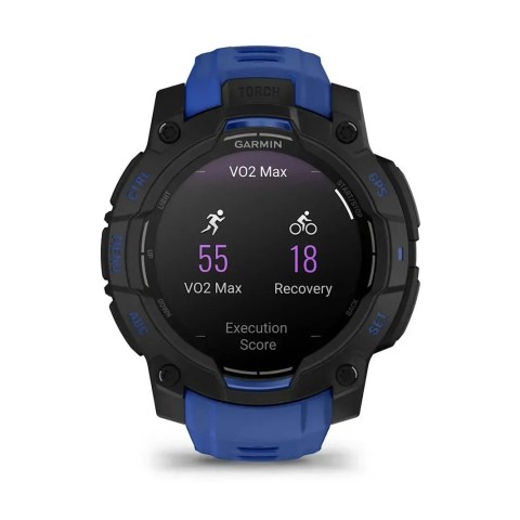 Смарт-годинник Garmin Instinct 3 (45 мм) AMOLED синя блискавка/чорний