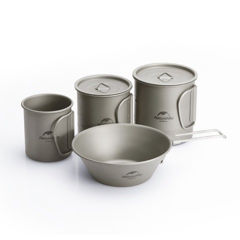 Титанова миска Naturehike NH20CJ004, 300 мл, титан