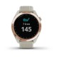 Смарт-годинник Garmin Approach S42 рожеве золото зі світло-пісочним ремінцем
