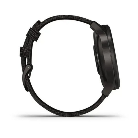 Смарт-годинник Garmin vivomove Style із графітовим корпусом та чорним ремінцем