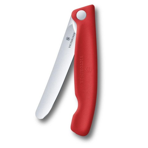 Нож кухонный складной Victorinox SwissClassic 11 см, скругленный, красный