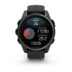 Смарт-годинник Garmin fenix 8 AMOLED (43 мм) Sapphire карбоново-сірий DLC титан чорний/гравійно-сірий