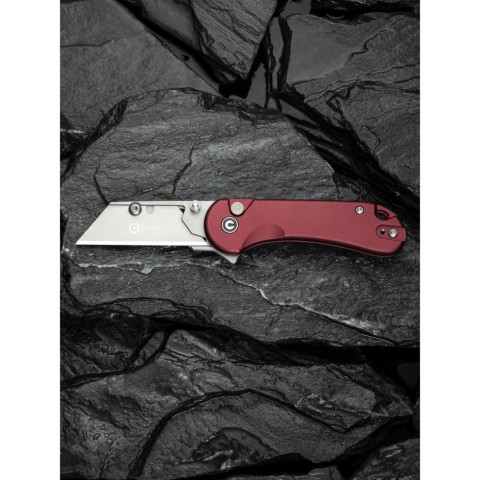 Ніж трапеція складаний кишеньковий Civivi Elementum Utility, (5.8 см) 6Cr13 / Aluminum червоний