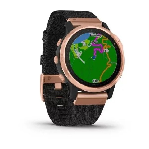 Смарт-годинник Garmin fenix 6S Pro Sapphire рожево-золотистий з чорним нейлоновим ремінцем