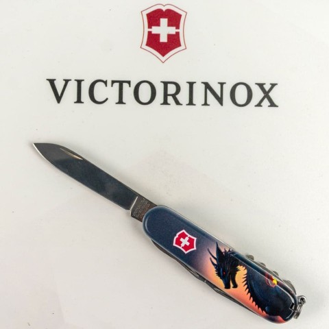 Ніж Victorinox Climber Zodiac 91мм,14функ ,Дракон в променях сонця