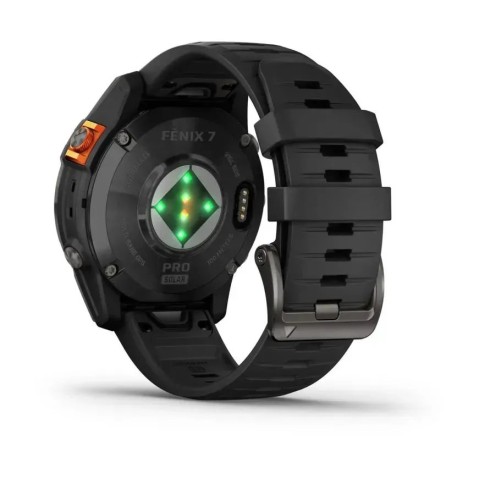 Смарт-годинник Garmin fenix 7 Pro Solar Edition сланцево-сірий з чорним ремінцем