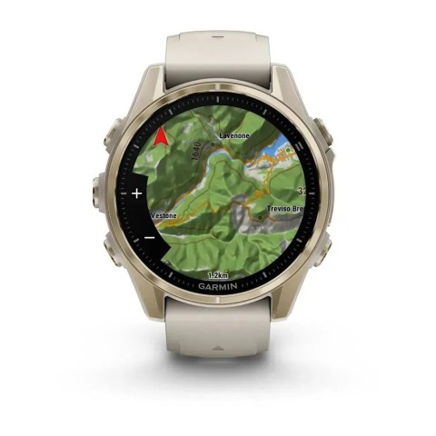 Смарт-годинник Garmin fenix 8 AMOLED (43 мм) Sapphire золотистий/туманно-сірий пісочний