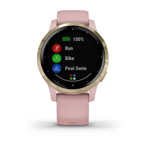 Смарт-годинник Garmin vivoactive 4S припилено-рожевий зі світло-золотистим безелем