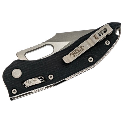 Ніж Microtech Stitch Ram-Lock, fluted, Apoc, чорне руків'я G10