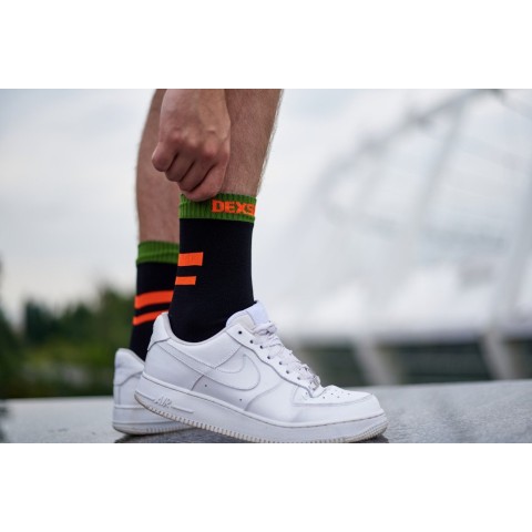 Шкарпетки водонепроникні  Dexshell Running, p-p XL, з помаранчевими смугами