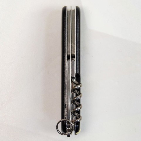 Ніж Victorinox Spartan Mat 91мм,12функ,чорн.мат,штоп,жовт.лого