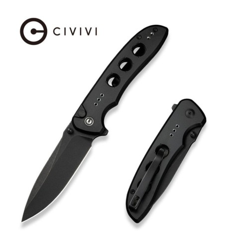 Ніж складаний туристичний Civivi Hyperpulse, (8.9 см) 14C28N / Aluminum чорний