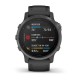 Смарт-часы Garmin fenix 6S Pro Sapphire серые DLC с черным ремешком