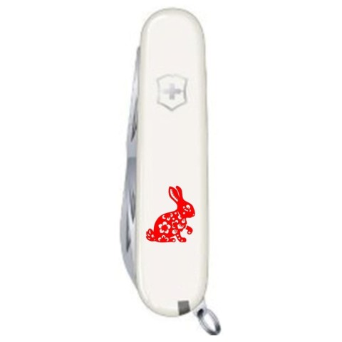 Складаний ніж Victorinox SPARTAN ZODIAC Бенгальський Кролик черв. 1.3603.7_Z2061u